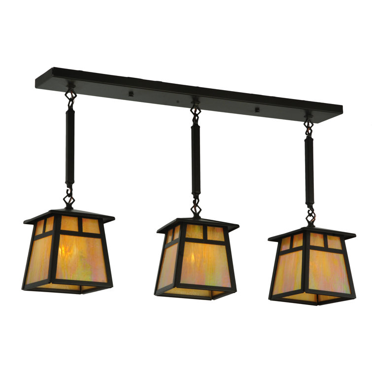 Bronze Glass 3-Light Indoor/Outdoor Globe Pendant