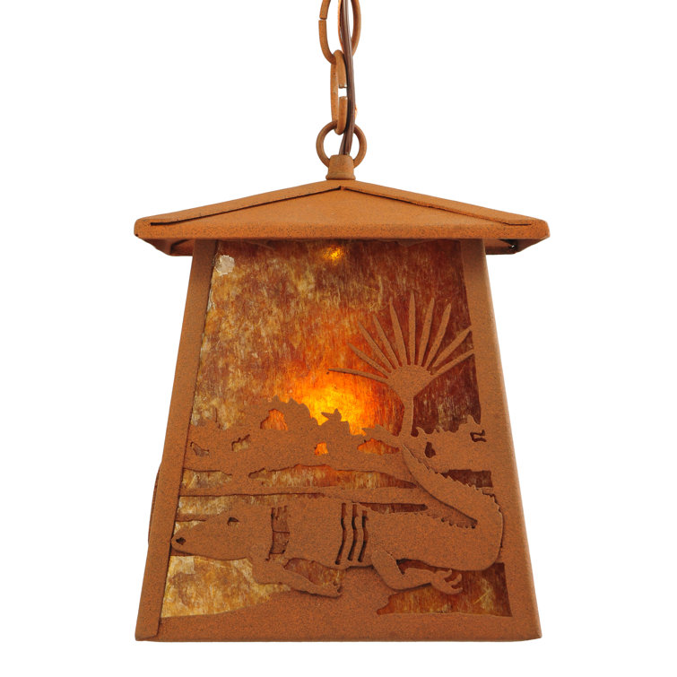 Eco-Friendly Gold Globe Lantern Pendant with Glass Accents