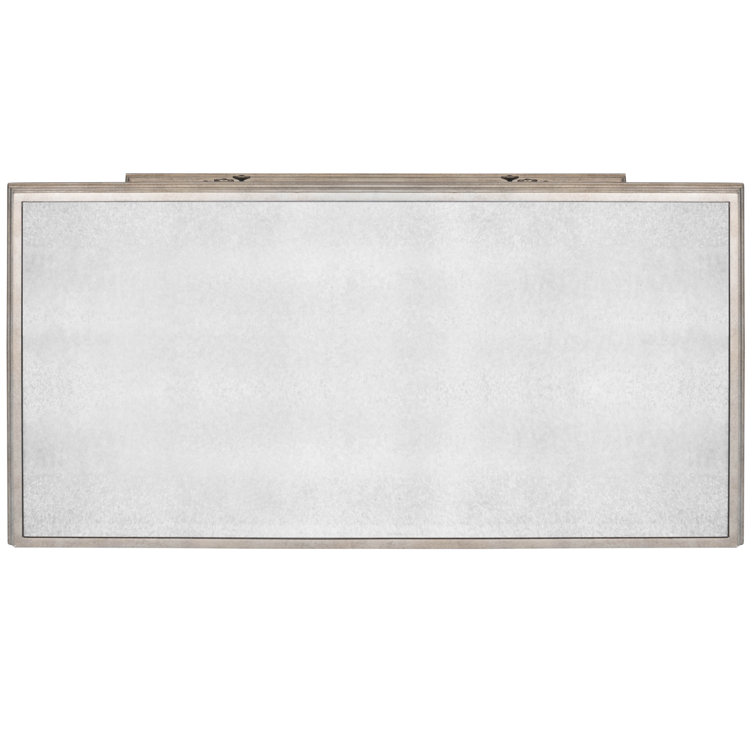 Laflin Mirrored Glam Console Chest with Pewter Trim