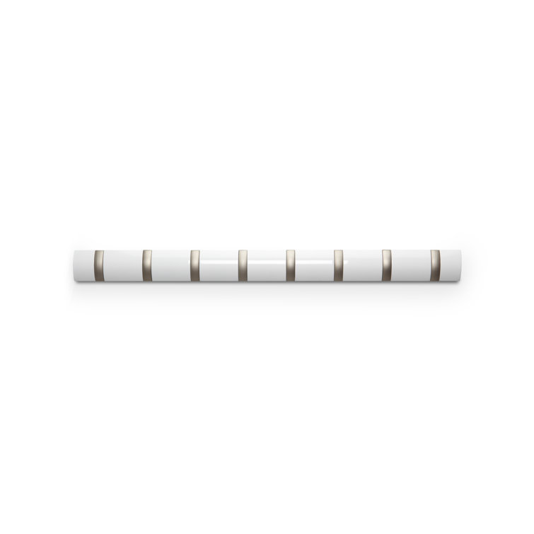 Umbra Flip 8 Sleek White Hardwood Wall Hook