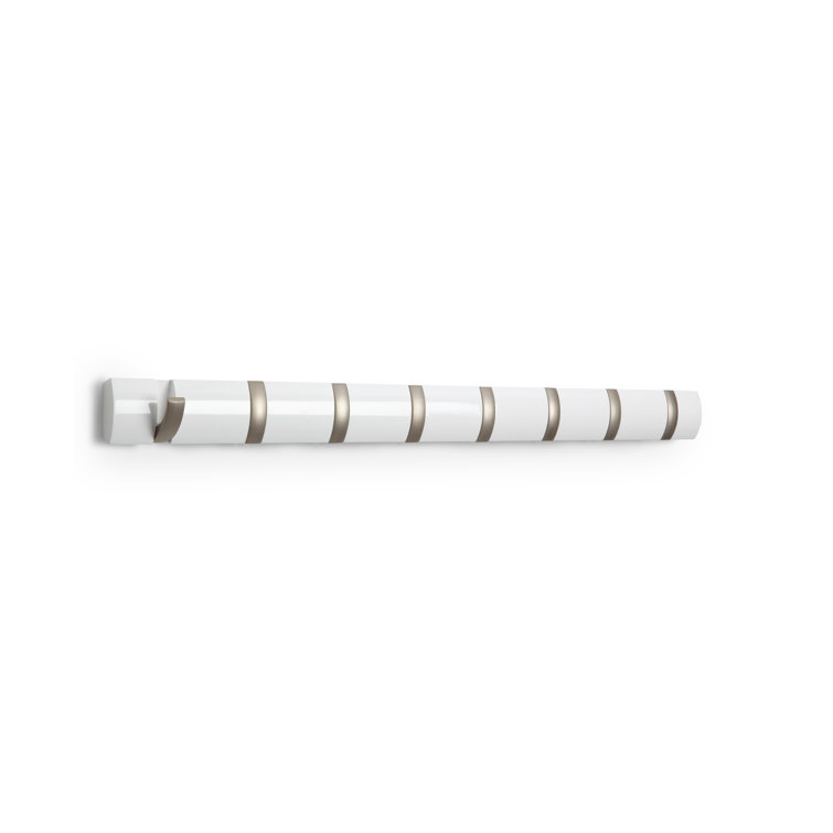 Umbra Flip 8 Sleek White Hardwood Wall Hook