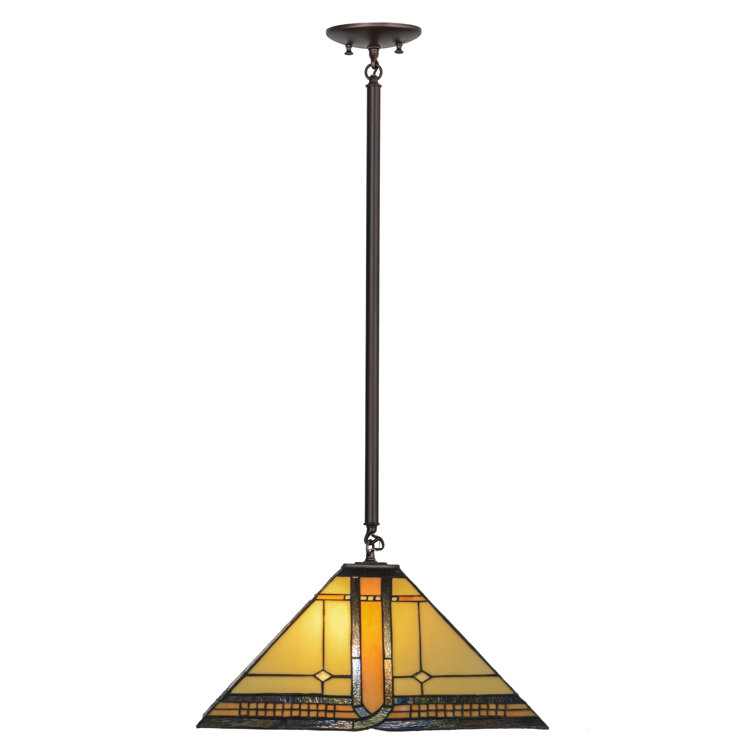 17.5" Sierra Prairie Mission 2-Light Pendant in Mahogany Bronze