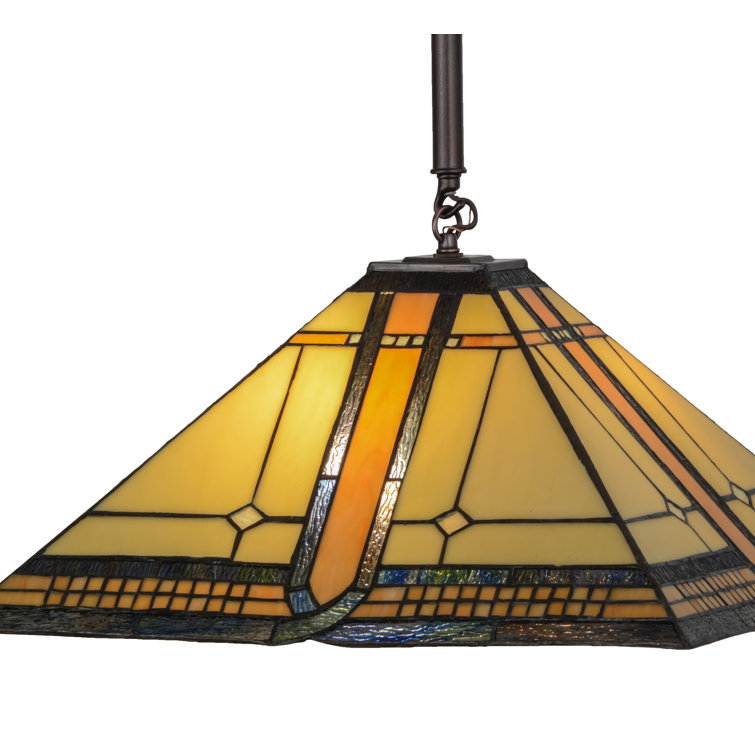 17.5" Sierra Prairie Mission 2-Light Pendant in Mahogany Bronze
