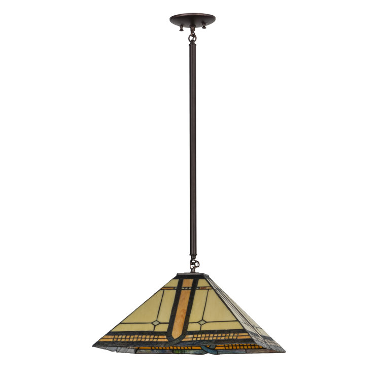 17.5" Sierra Prairie Mission 2-Light Pendant in Mahogany Bronze