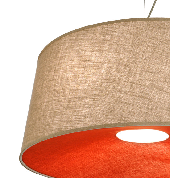 Bruges 28" Nickel and Glass LED Island Pendant Light