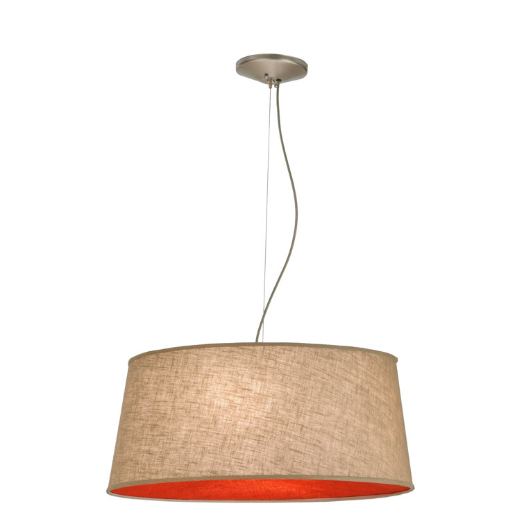 Bruges 28" Nickel and Glass LED Island Pendant Light
