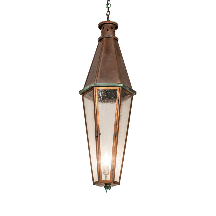 Millesime 14" Vintage Copper and Brass Lantern Pendant