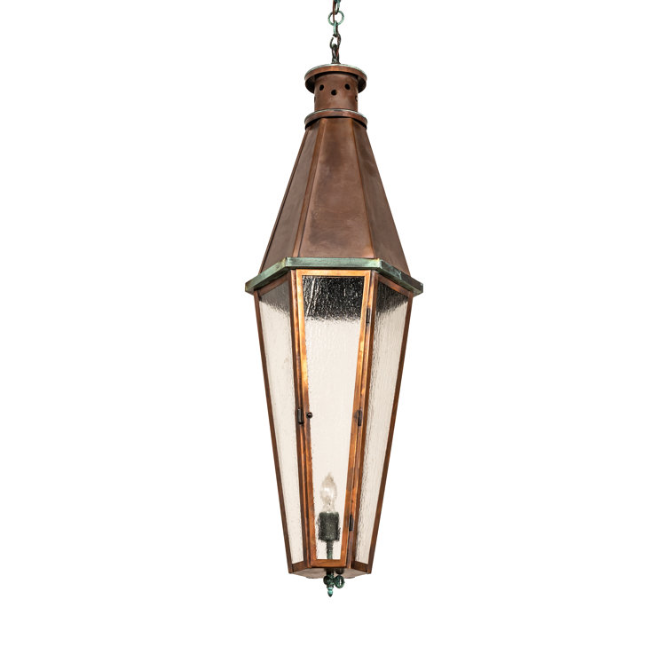 Millesime 14" Vintage Copper and Brass Lantern Pendant