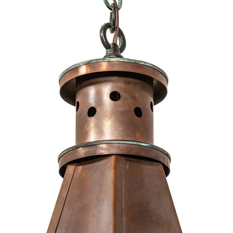 Millesime 14" Vintage Copper and Brass Lantern Pendant
