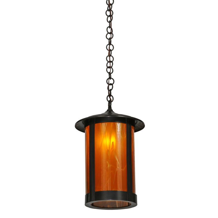 Fulton Prime Brown Glass 59" Tall Lantern Pendant