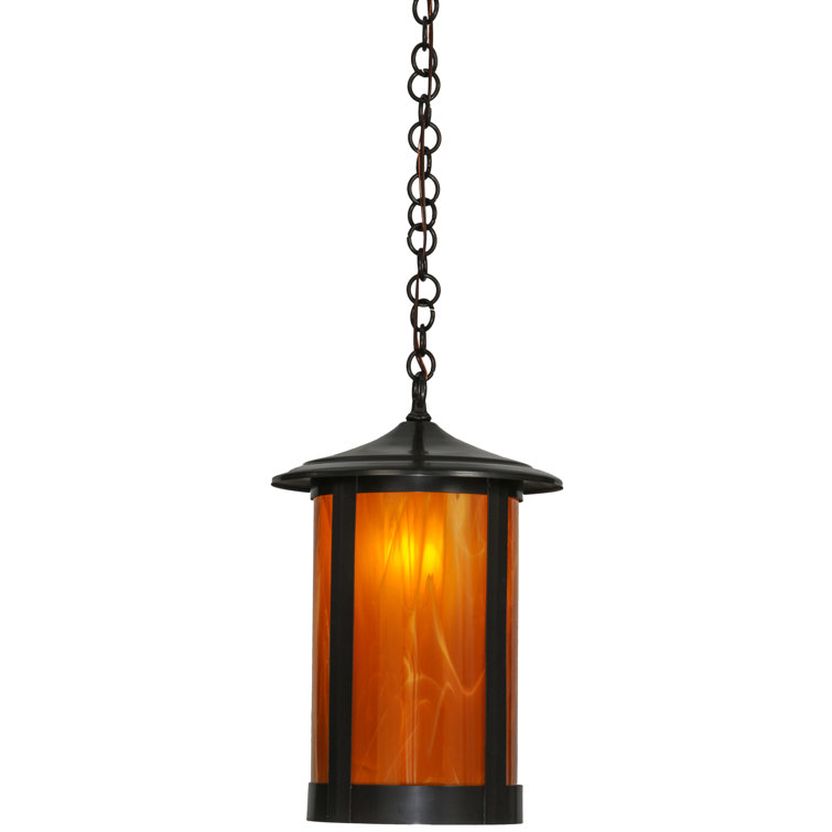 Fulton Prime Brown Glass 59" Tall Lantern Pendant
