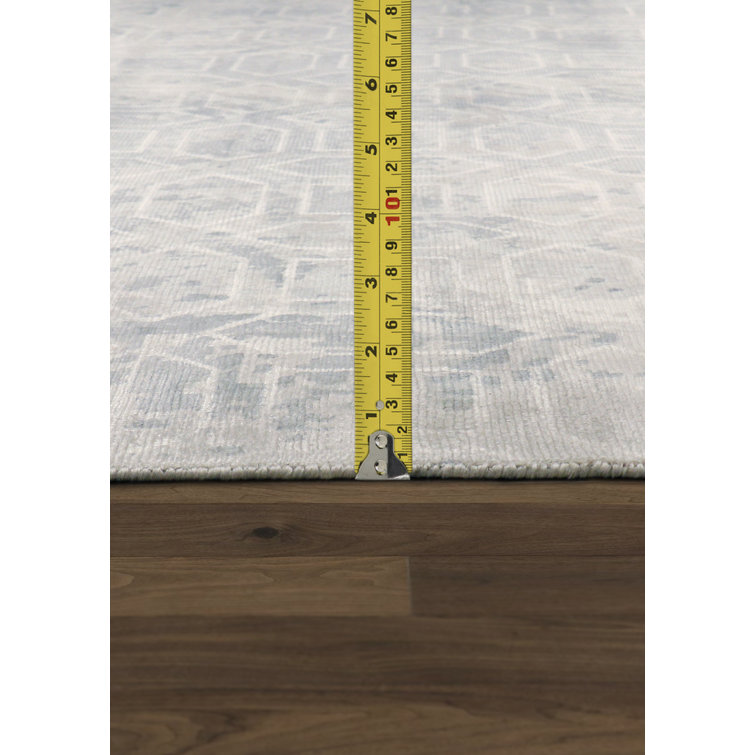 Beverly 6' x 9' Gray Abstract Wool Silk Area Rug