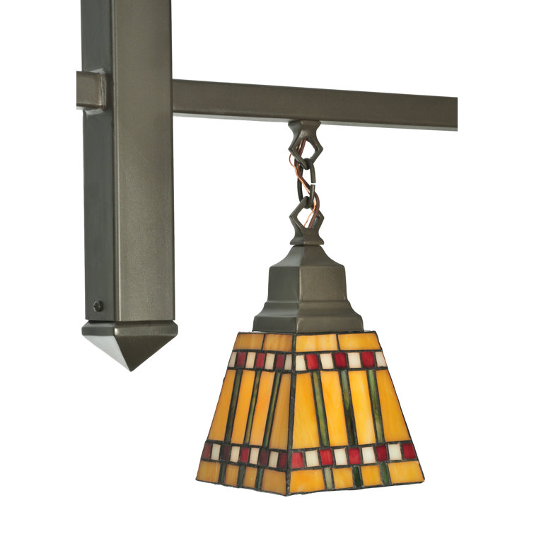 Timeless Bronze 42" LED Island Pendant with Art Glass Shades