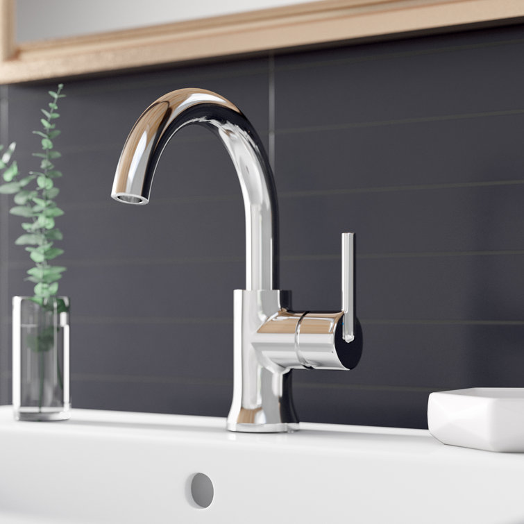 Chrome Single Hole Modern Brass Bathroom Faucet