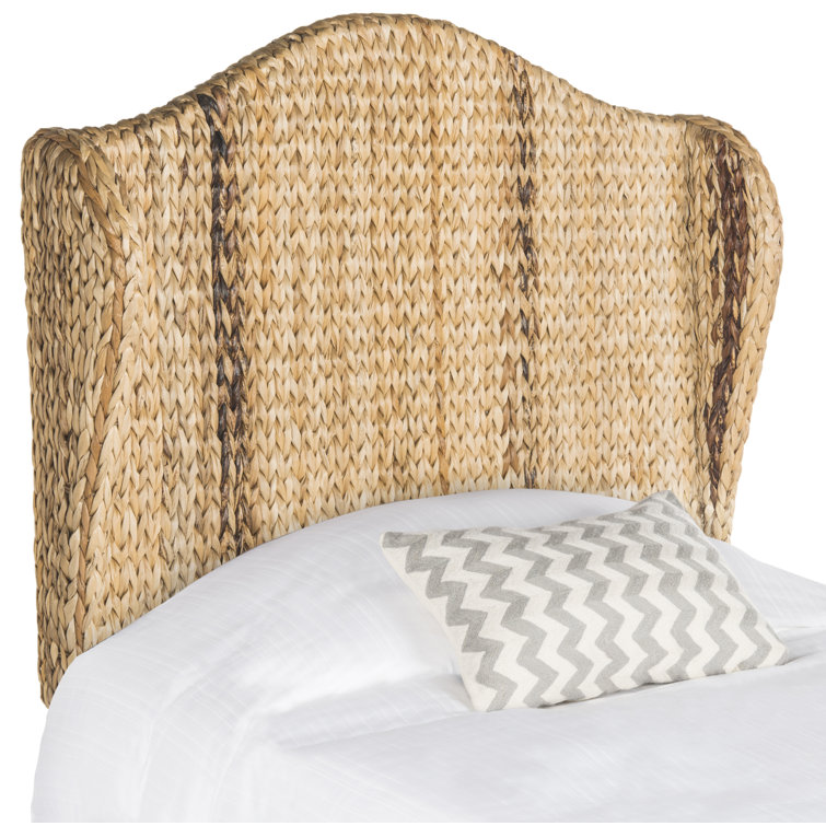 Nadine Transitional Twin Upholstered Headboard in Braided Brown