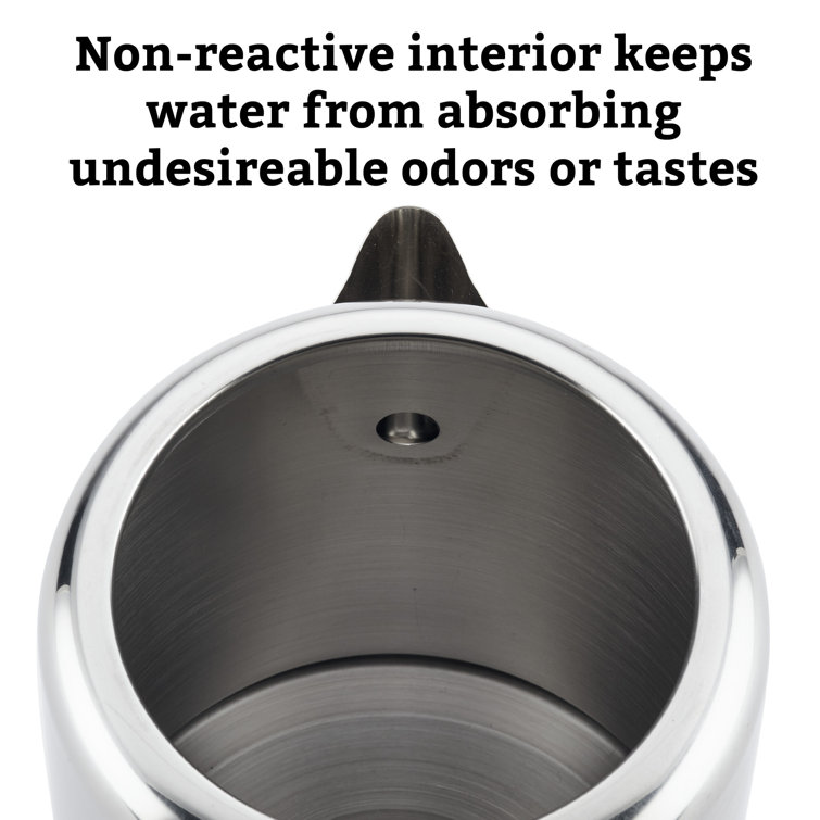 Classic Stainless Steel 12-Cup Coffee Percolator with Blue Glass Knob