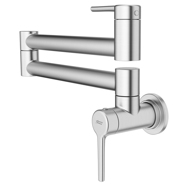 Stainless Steel Wall-Mount Double-Jointed Pot Filler Faucet