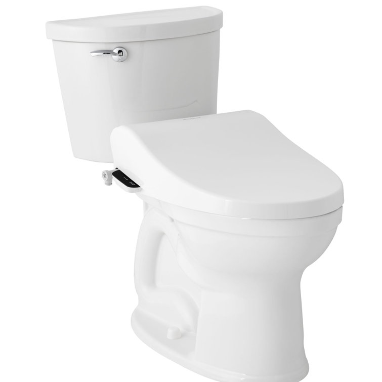 Advanced Clean White Elongated Bidet Toilet Seat with Remote Control