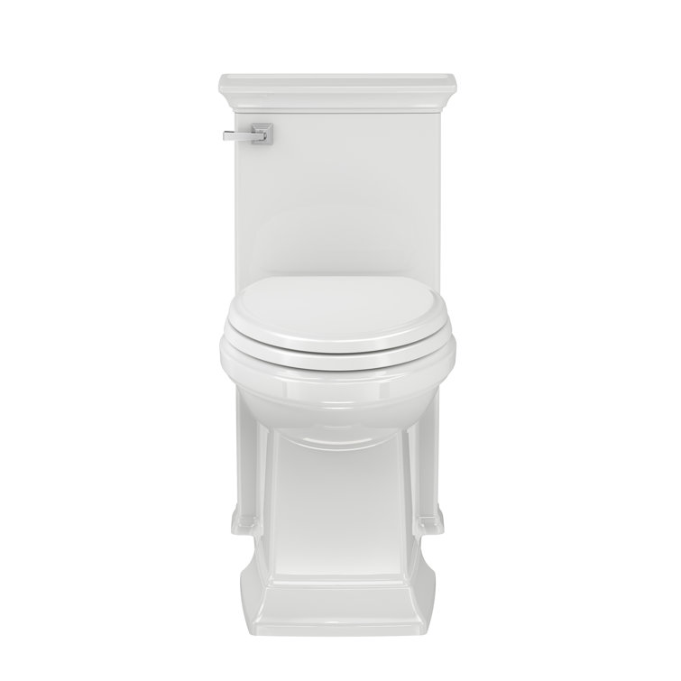 White High Efficiency Elongated One-Piece Toilet with Seat