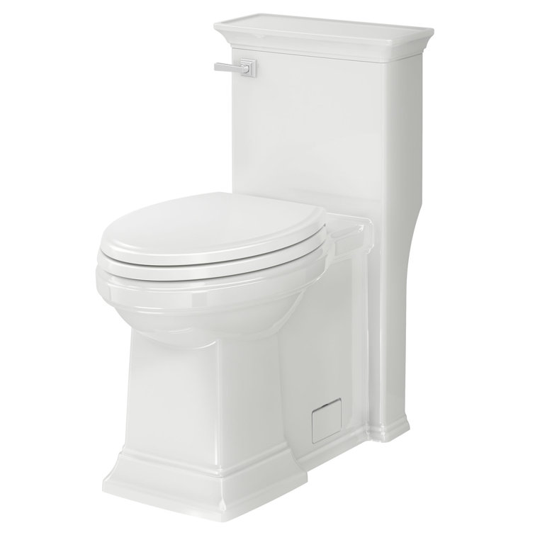 White High Efficiency Elongated One-Piece Toilet with Seat