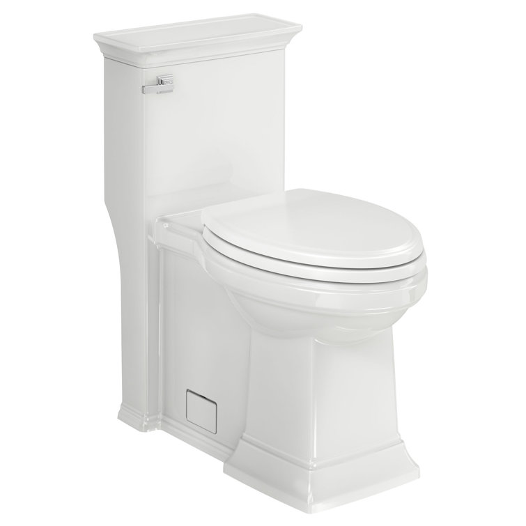 White High Efficiency Elongated One-Piece Toilet with Seat