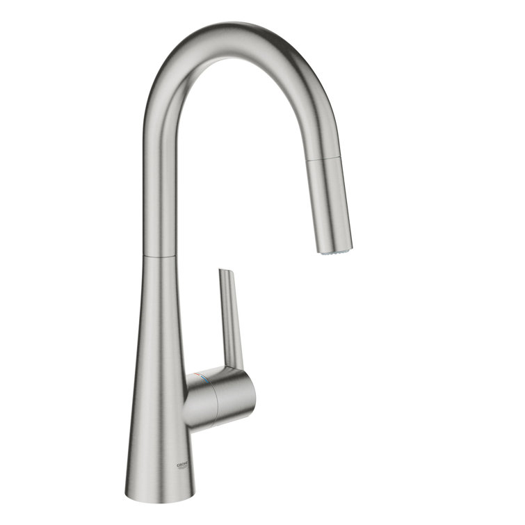 Stainless Steel Modern Pull-Down Kitchen Faucet with Spray