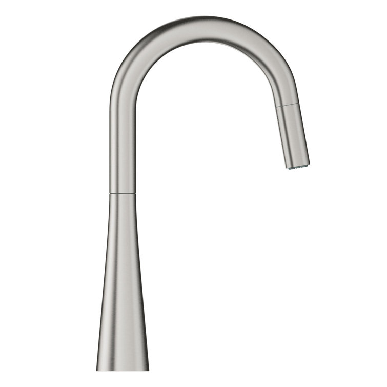Stainless Steel Modern Pull-Down Kitchen Faucet with Spray