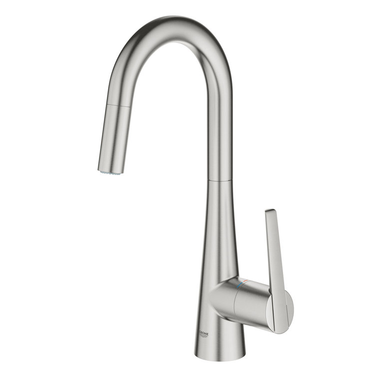 Zedra SuperSteel Modern Pull-Down Dual Spray Bar Faucet