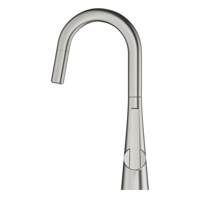 Zedra SuperSteel Modern Pull-Down Dual Spray Bar Faucet