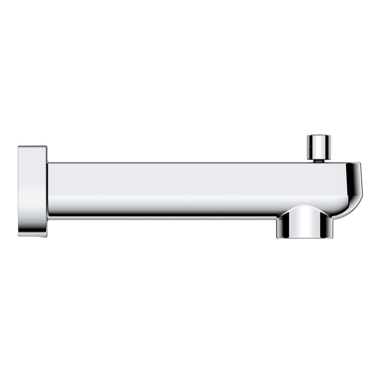 Chrome Wall Mounted Tub Spout with Diverter