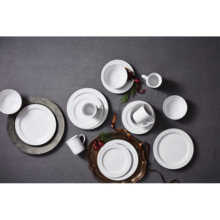 Caribbean Blue Ceramic 16-Piece Dinnerware Set, Service for 4