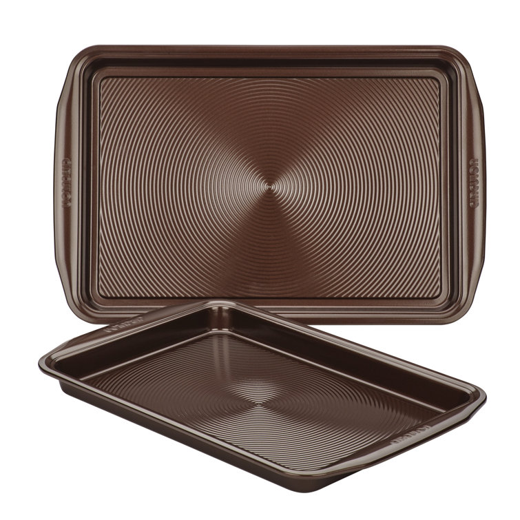 Chocolate Brown Nonstick Aluminum Cookie Sheet Set