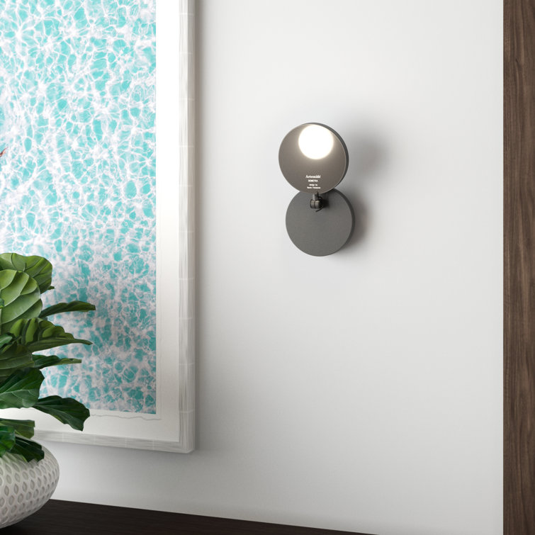 Demetra Anthracite Gray LED Wall Sconce with Adjustable Arm