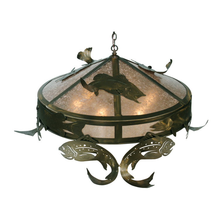 Copper Gleam 6-Light Globe Pendant for Indoor/Outdoor Use