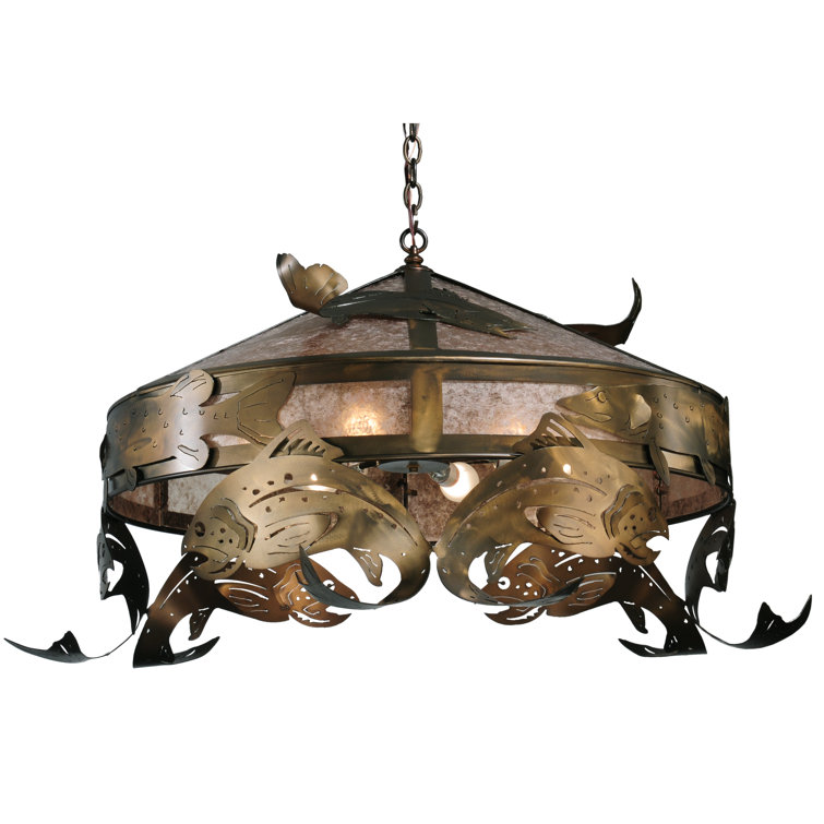 Copper Gleam 6-Light Globe Pendant for Indoor/Outdoor Use