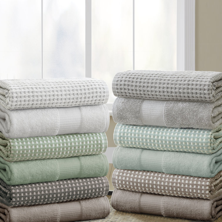 Charcoal Gray Cotton Terrycloth 6-Piece Towel Set