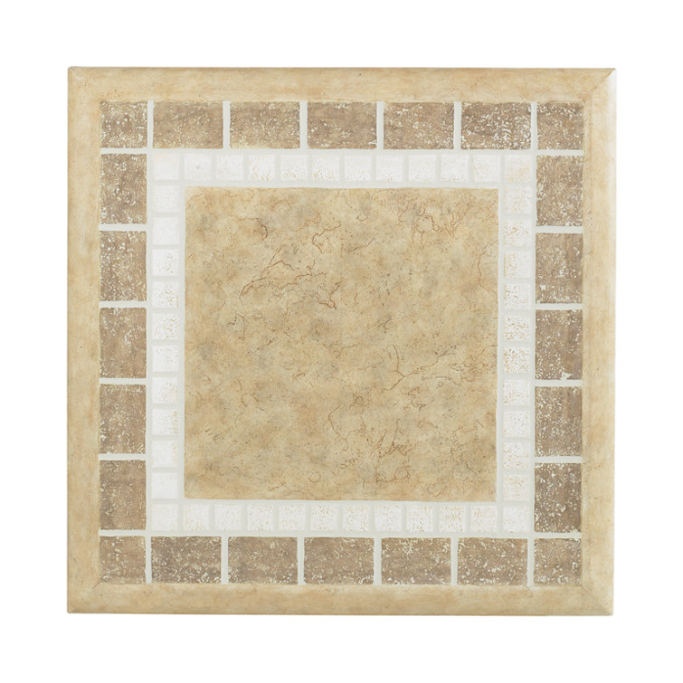 Cream Woven Wicker 26'' Square Transitional Accent Table