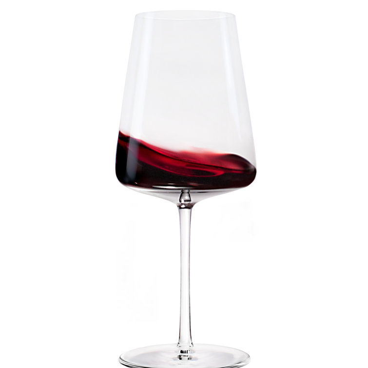 Power 18 oz. Clear Lead-Free Crystal Red Wine Glasses Set