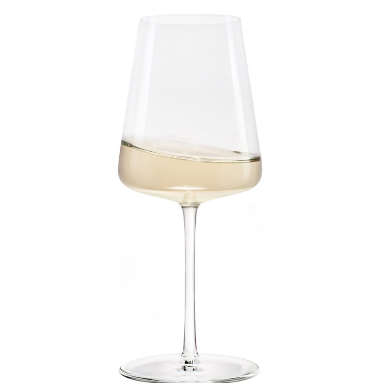 Power 13.5 oz Clear Crystal White Wine Glass Set