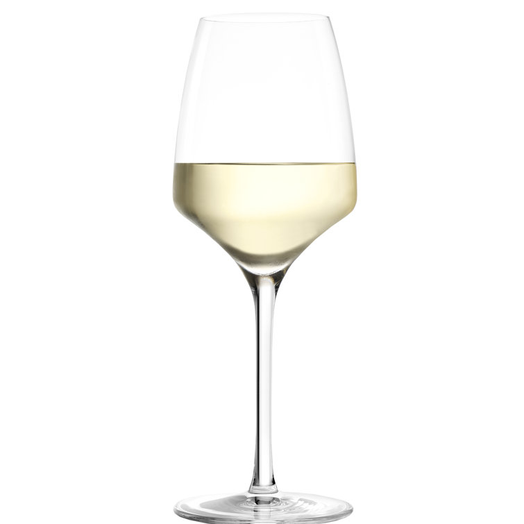 Set of 4 Clear Crystal White Wine Glasses