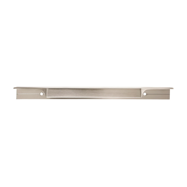 Satin Nickel Modern Finger Pull with Mounting Hardware