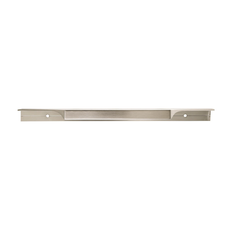 Satin Nickel Modern Finger Pull with Mounting Hardware
