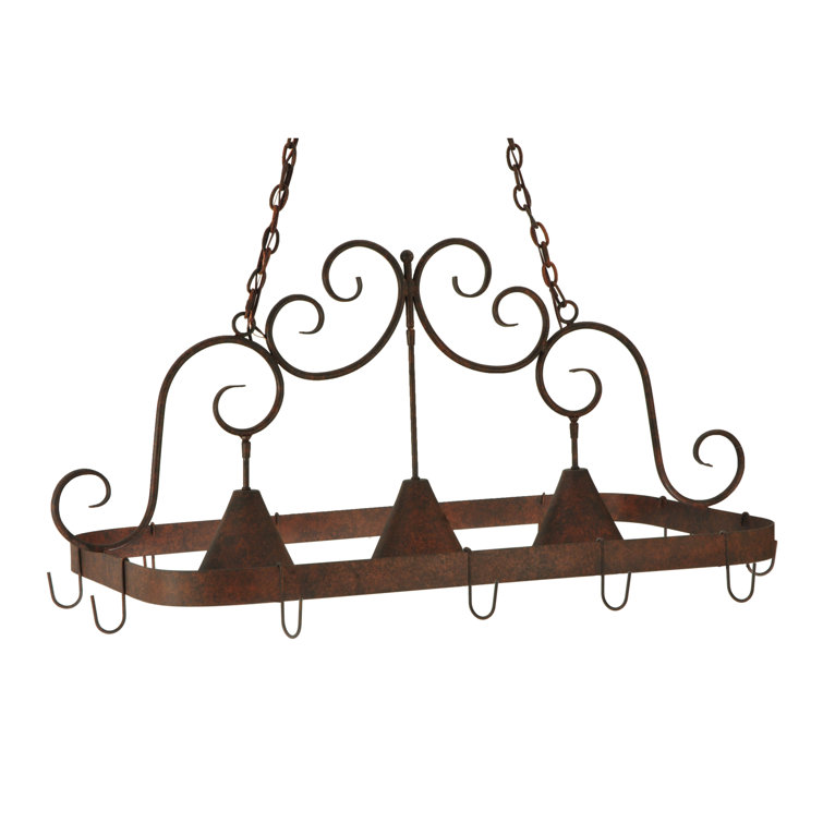 Elana Handcrafted Cajun Spice 3-Light Metal Pot Rack