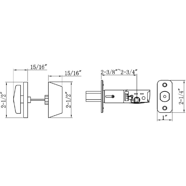 Matte Black Adjustable Single Cylinder Deadbolt