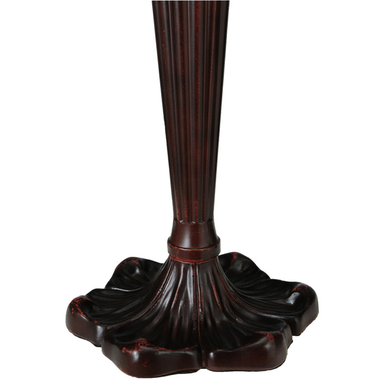 Elegant St. Louis Blues 2-Light Stained Glass Table Lamp in Bronze