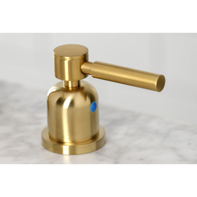Concord Sleek Brushed Brass Widespread Bathroom Faucet