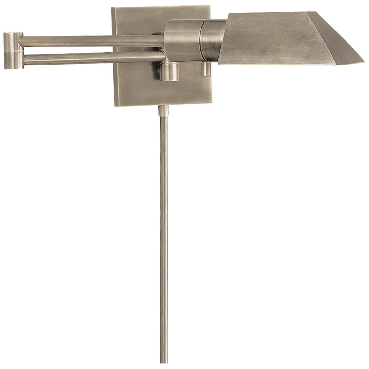 Antique Nickel Dimmable Swing Arm Wall Light