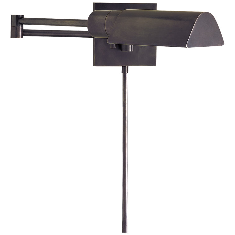 Studio Elegance 4.5'' Black and Bronze Swing Arm Sconce
