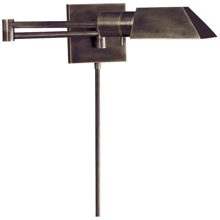Studio Elegance Dimmable Bronze Swing Arm Wall Light