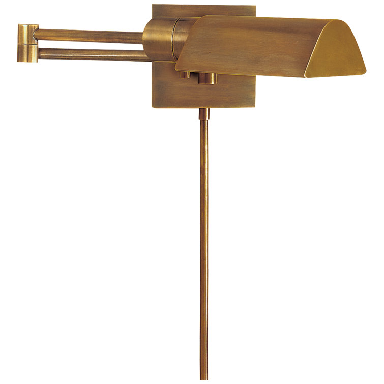 Hand-Rubbed Antique Brass Swing Arm Wall Sconce
